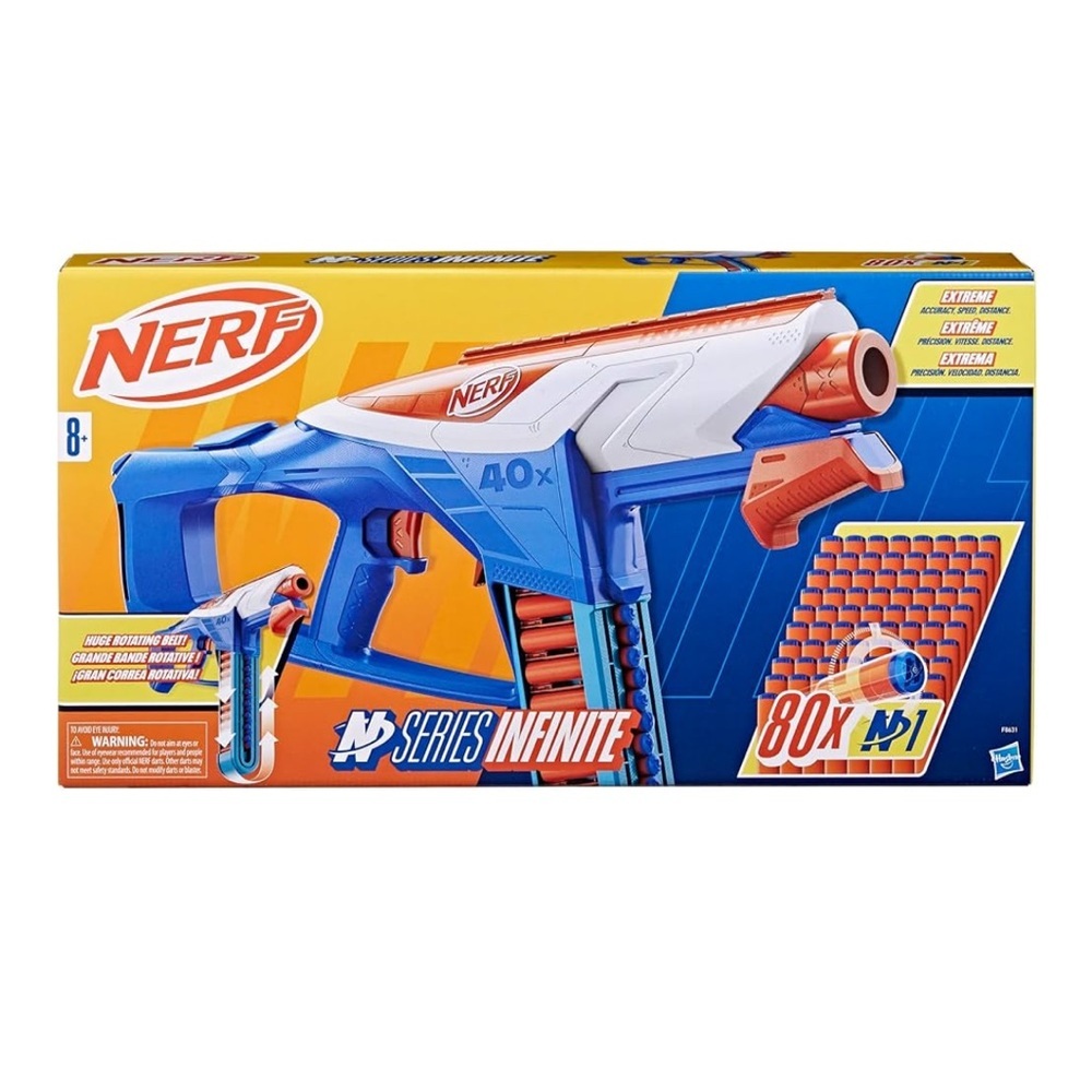 NEW 🆕 Nerf NP Series Infinite Blaster - Blue and Orange 80 rounds